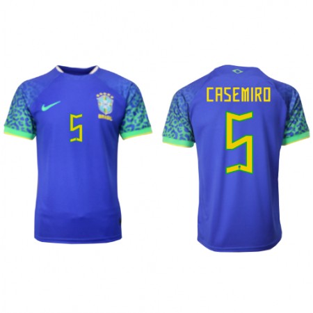 Jalkapallo Pelipaidat/Peliasut Brasilia Casemiro 5 Vieraspelipaita Mm-Kisat 2022 Jalkapallo Pelipaidat/Peliasut Brasilia Casemiro 5 Vieraspelipaita Mm-Kisat 2022